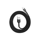 Кабель Baseus, Lightning - USB, 2.4 А, ПВХ оплётка, 1 м, чёрно-серый 9495779 - фото 13015911