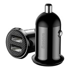 Автомобильное зарядное устройство Baseus Grain Pro, 2USB, 4.8 А, чёрное - фото 9076947