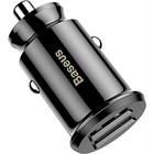 Автомобильное зарядное устройство Baseus, 2USB, 3.1 А, чёрное - Фото 4