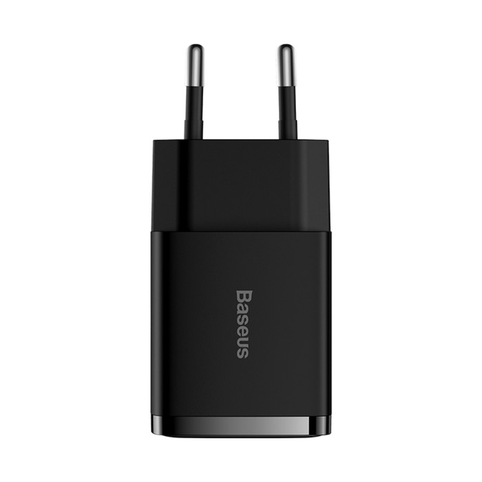 Сетевое зарядное устройство Baseus, 2USB, 2.1 А, 10.5W, чёрное - фото 51532602