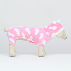 Комбинезон «Любовь», с капюшоном, размер L, ДС 35 см, ОГ 45 см, ОШ 35 см, розовый - Фото 2