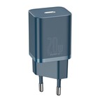 Сетевое зарядное устройство Baseus, Type - C, 3 А, QC, 20W, синее - фото 9077076