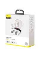 Наушники беспроводные Baseus WM01, TWS, вакуумные, Bluetooth 5.0, 40/800 мАч, белые - Фото 14