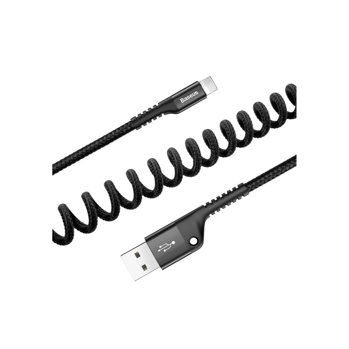 Кабель Baseus Fish eye, Lightning - USB, 2 А, 1 м, чёрный - фото 51532791