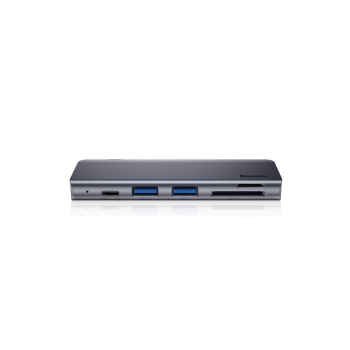 Адаптер-разветвитель (HUB) Baseus UCN3266, Type-C - 2xUSB3.0 + HDMI + PD + TF/SD, серый