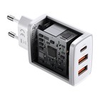 Зарядное устройство Baseus Compact Quick Charger 2*USB+USB-C, 3A, 30W, белый - Фото 6