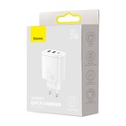 Зарядное устройство Baseus Compact Quick Charger 2*USB+USB-C, 3A, 30W, белый - Фото 11