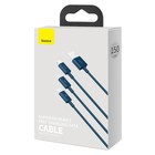 Кабель 3 в 1 Baseus, 5 А, MicroUSB/Type-C/Lightning - USB, 1.5 м, голубой - фото 51539238 Кабель 3 в 1 Baseus, 5 А, MicroUSB/Type-C/Lightning - USB, 1.5 м, голубой - фото 51539238