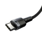 Кабель Baseus, Type-C - Type-C, 5A, 100W, 2 м, серый+черный 9900684 - фото 14286732