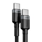 Кабель Baseus, Type-C - Type-C, 5A, 100W, 2 м, серый+черный 9900684 - фото 14286733