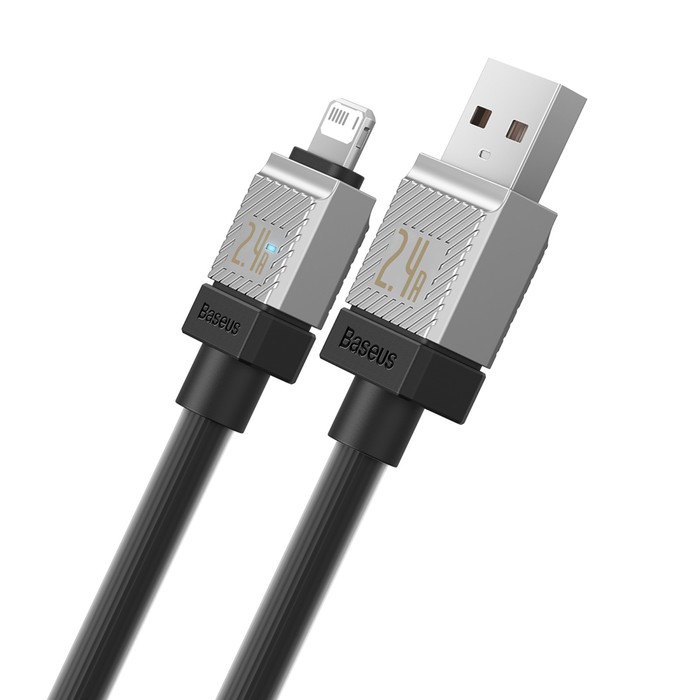 Кабель Baseus, Lightning - USB, 2.4 А, 2 м, чёрный - фото 51533199