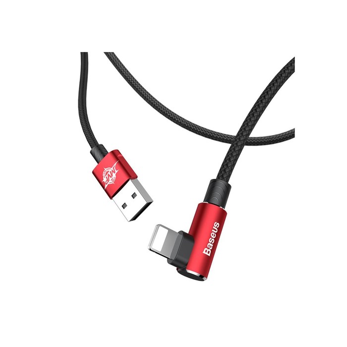 Кабель Baseus, MVP Elbow Type, Lightning - USB, 2 А, 1 м, угловой, красный - фото 51533208