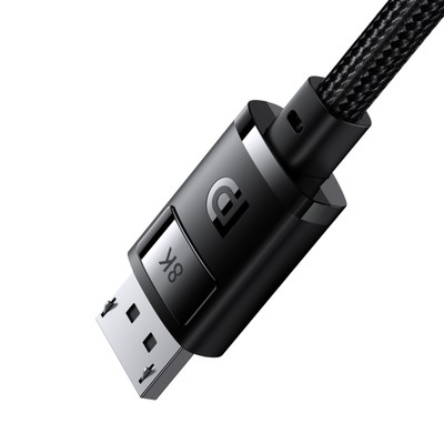 Кабель видео Baseus, DisplayPort(m)-DisplayPort(m), 8K@60Hz, 2 м, чёрный