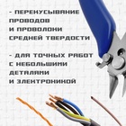 Бокорезы для электроники ТУНДРА mini, нержавеющая сталь, пластиковые рукоятки, 90 мм - Фото 2