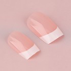 Накладные ногти «Классический френч», 24 шт, клеевые пластины, форма квадрат, цвет розовый/белый - Фото 5