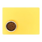 Коврик силиконовый под миску, 40 х 30 см, желтый - Фото 2
