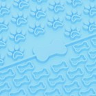 Коврик для лизания на присосках 18.5×18.5 см, силикон, голубой - Фото 5