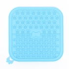 Коврик для лизания, 18.5×18.5 см, на присосках, силикон, голубой - Фото 5