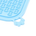 Коврик для лизания, 18.5×18.5 см, на присосках, силикон, голубой - Фото 7