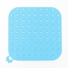 Коврик для лизания, 18.5×18.5 см, на присосках, силикон, голубой - Фото 8