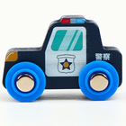 Детская «Полицейская машинка» совместима с набором Ж/Д «Транспорт» 6,5 × 3 × 4,5 см - фото 9078263