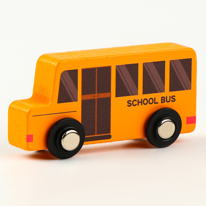 Детский «Школьный автобус» совместим с набором Ж/Д «Транспорт» 9 × 3 × 4,5 см - Фото 1
