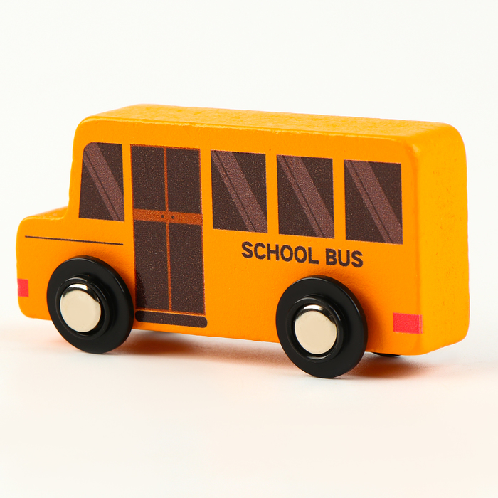 Детский «Школьный автобус» совместим с набором Ж/Д «Транспорт» 9 × 3 × 4,5 см