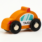 Детская машинка «Такси» совместима с набором Ж/Д «Транспорт» 6,5 × 3 × 4 см - фото 2719965