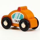 Детская машинка «Такси» совместима с набором Ж/Д «Транспорт» 6,5 × 3 × 4 см - фото 3931951
