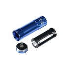 Фонарик ультрафиолетовый LUF-04, UV/LED, 9 Вт, 9 диодов, от батареек (не в комплекте), голубая - фото 9158582