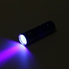 Фонарик ультрафиолетовый LUF-04, UV/LED, 9 Вт, 9 диодов, от батареек (не в комплекте), голубая - фото 9158583