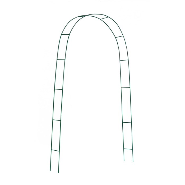 Арка садовая, 240×125×20 см, для вьющихся растений, металлическая, зелёная