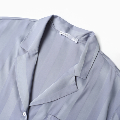 Пижама женская (рубашка, шорты) KAFTAN «Полоска», размер 48-50, голубая