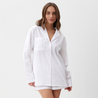 Пижама женская (рубашка и шорты) KAFTAN Linen, р.40-42, белый - фото 321155767