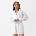 Пижама женская (рубашка и шорты) KAFTAN Linen, р.40-42, белый - фото 807281512
