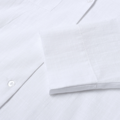Пижама женская (рубашка, шорты) KAFTAN Linen, размер 48-50, белая