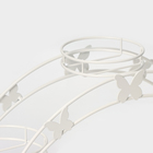 Подставка для цветов «Арка-3», d=12 см, 50×15×22 см, белый - Фото 3