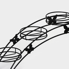 Подставка для цветов «Арка-5», d=12 см, 69×15.5×25.5 см, черный - Фото 3
