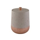 Емкость для хранения Axentia Concrete для ванной комнаты из серой керамики Ø 10 см - Фото 1