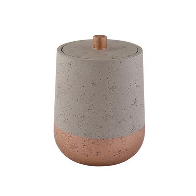 Емкость для хранения Axentia Concrete для ванной комнаты из серой керамики Ø 10 см