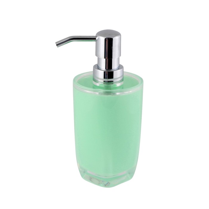 Дозатор Axentia Graz для жидкого мыла из пастельно-зелёного пластика Ø 7,5x15 см, 250 мл - Фото 1
