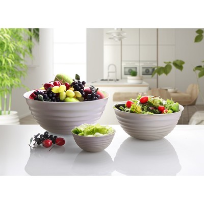 Миска EmHouse, 2 л, диаметр 22х10 см, белая, цвет МИКС