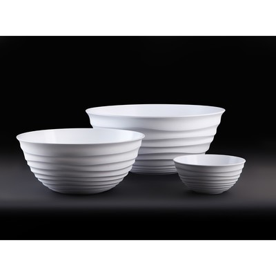 Миска EmHouse, 2 л, диаметр 22х10 см, белая, цвет МИКС