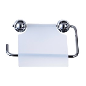 Держатель туалетной бумаги Axentia Atlantik настенный, с прозрачной крышкой, 13х10х13,3 см   1035158