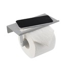Держатель туалетной бумаги Axentia настенный с полочкой, 18х7,5х9,7 см - фото 301204305