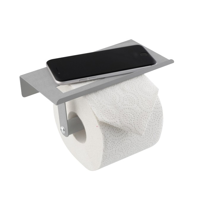 Держатель туалетной бумаги Axentia настенный с полочкой, 18х7,5х9,7 см