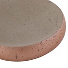 Мыльница Axentia Concrete круглая из керамики серая с позолотой, Ø 10,7 см - Фото 2