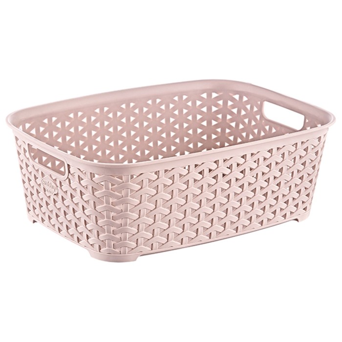 

Корзина HobbyLife Rattan, размер L, с ручками, 21.3х29х11 см, цвет МИКС