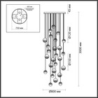 Люстра каскадная RONI LED 232W 4000K 11250лм - Фото 4