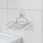 Мыльница на присоске Доляна, 14×9×3 см - Фото 1